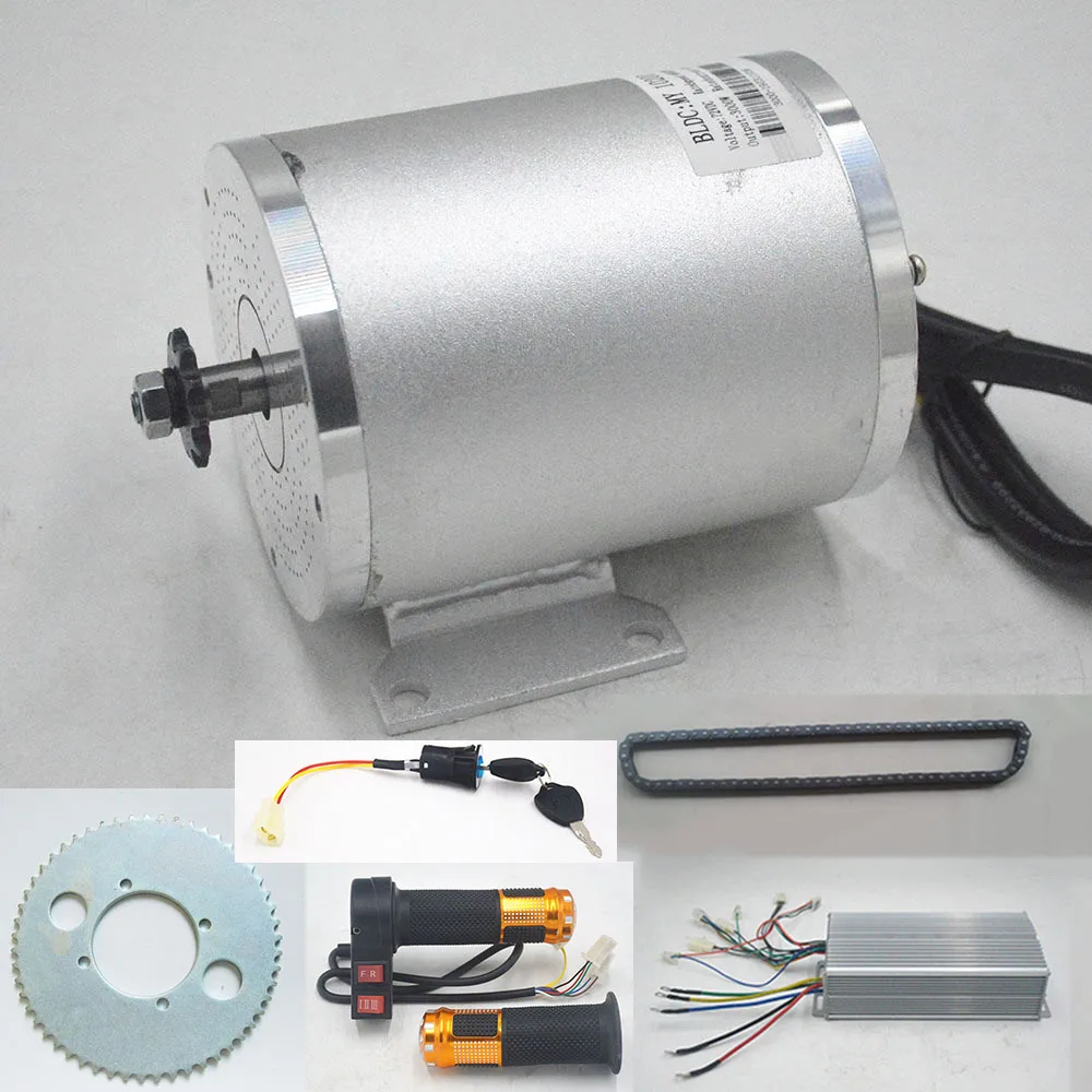 Cheap 48V 2000W electric Motor With Controller throttle key lock kit For Electric Scooter E bike E-Car Engine Motorcycle Part 0