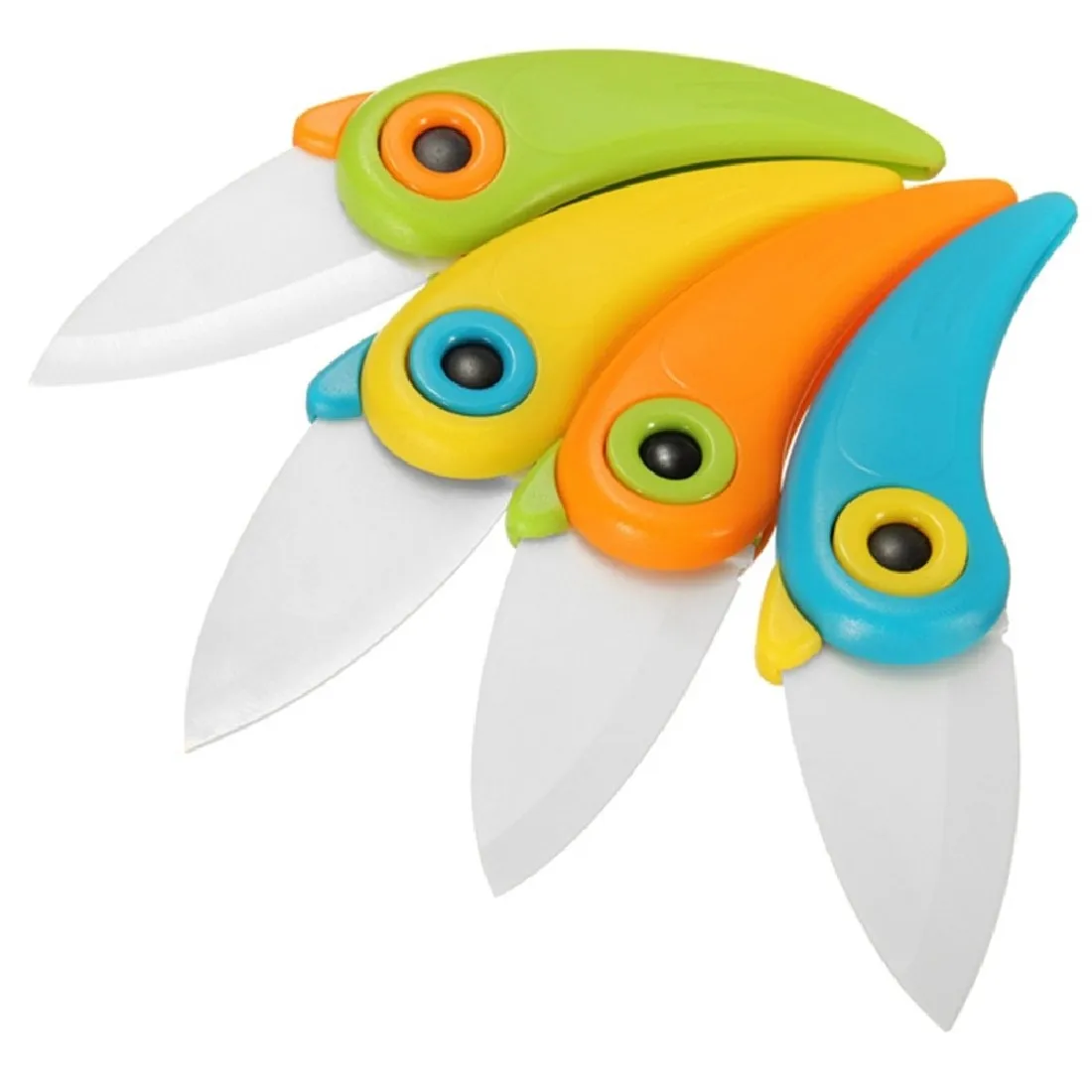 Высококачественный птичий керамический нож, Подарочный нож, карманные керамические складные ножи, кухонный нож для очистки фруктов с красочной ручкой ABS