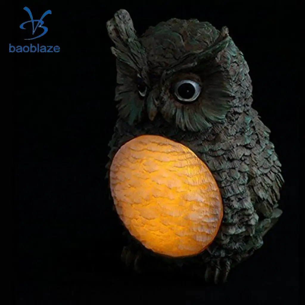 Solar Powered Decorative Garden Ornament Animal Birds Pathway Owl LED Light