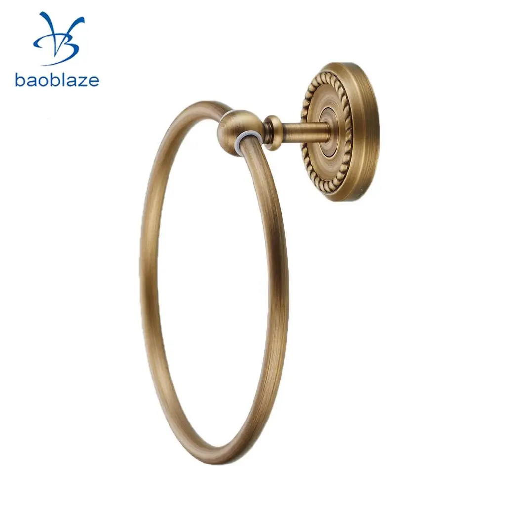Wall Mounted Brass Towel Rack Holder Bathroom Towel Ring Bath Towel Rail
