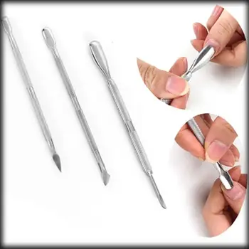 

by dhl or ems 200 pieces Stainless Steel Cuticle Nail Pusher Spoon Remover Metal Nail Cleaner Manicure Pedicure Care Tool