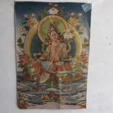 Изысканная тибетская шелковая вышивка, гуаньин Бодхисаттва thangka