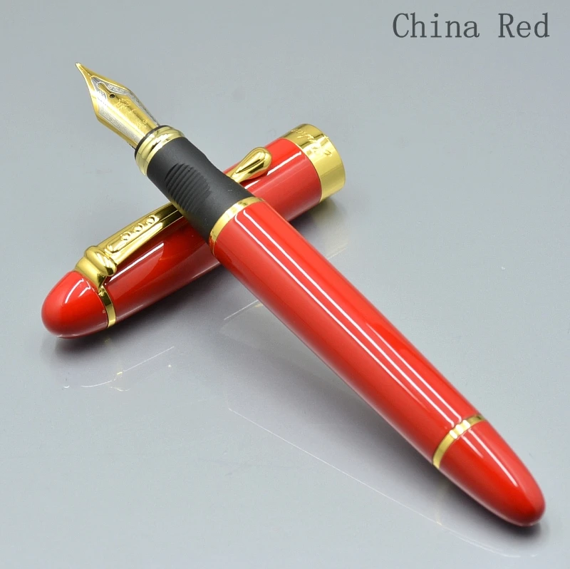 JINHAO X450 класса люкс 0,5 или 1,0 мм наконечник Металл Китайская каллиграфия перьевая ручка, канцелярские принадлежности для офиса, школьные принадлежности, бренд ручек молочного цвета