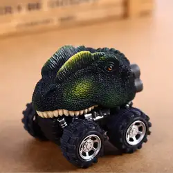 Мультяшные Животные Динозавр модель мини автомобиль игрушка тянуть-назад стиль Грузовик колесо обучающая игрушка для детей ясельного