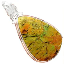 Lovegem Серафинит опалитовая подвеска ювелирные изделия из стерлингового серебра 925 пробы, 42 мм, AP2140