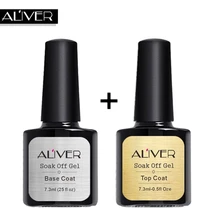 Aliver подклада верхний слой и Базовое покрытие для ногтей Гель-лак профессиональный uv led гель уплотнительные Слои+ низ