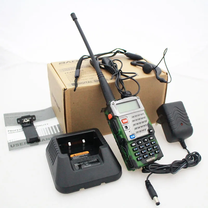 BaoFeng UV-5RE Plus портативная рация CB VHF UHF портативная Любительская двухсторонняя рация 5 Вт Двухдиапазонная для охоты Дальнобойщика - Цвет: camouf standard pack