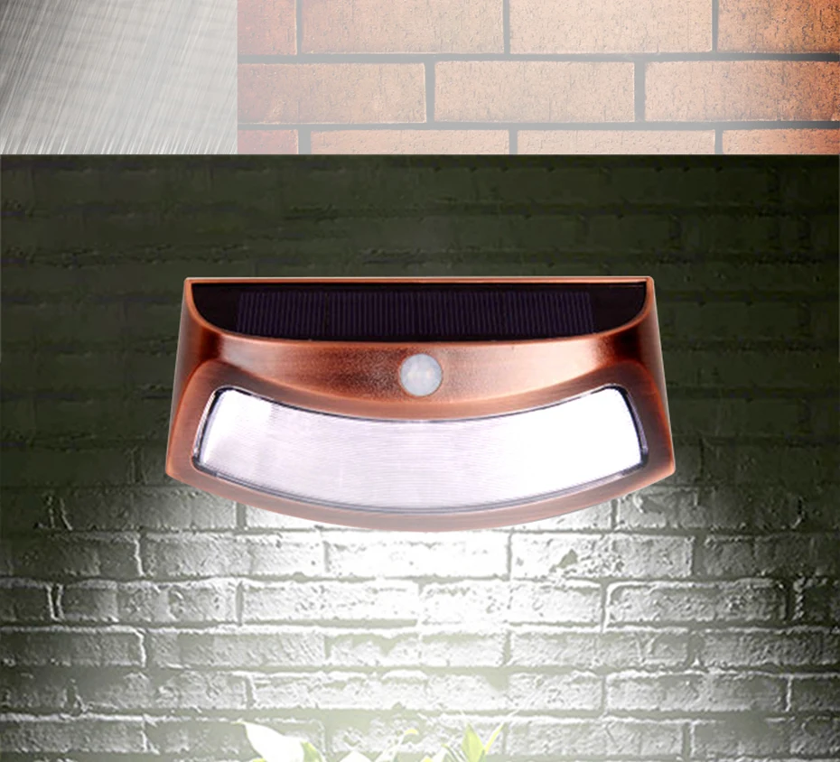 Lâmpada de Parede Sensor de Luz de Parede Lâmpada de Rua ao ar Livre à Prova Solar da Lâmpada Retro Jardim Luz Solar Levou Cerca Pátio Motion d' Água 10 2 Pcs 10 Lâmpada de Parede LEVOU Cerca Pátio Motion