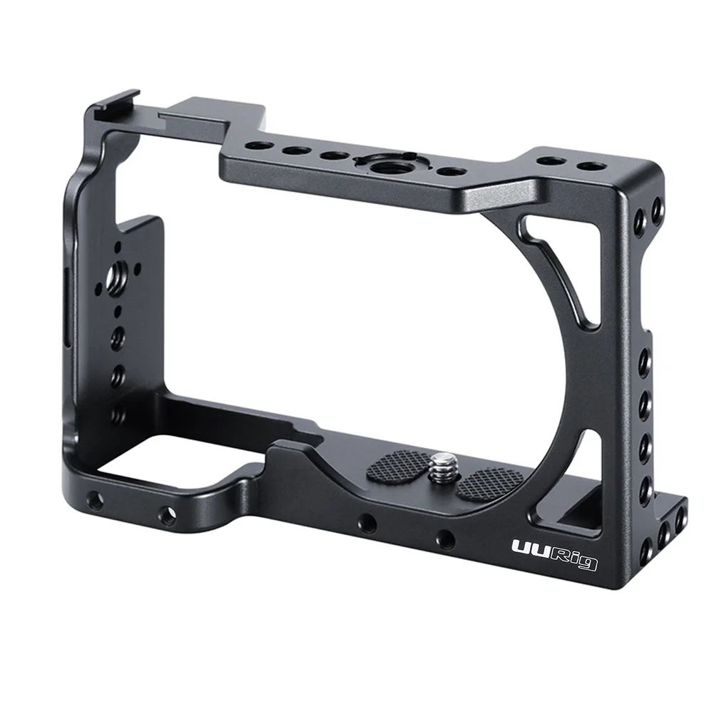 

Easy Install Handheld Accessories Black Lightweight Camera Cage Mount Portable Vlogging Holder Aluminum Alloy For Sony A6400