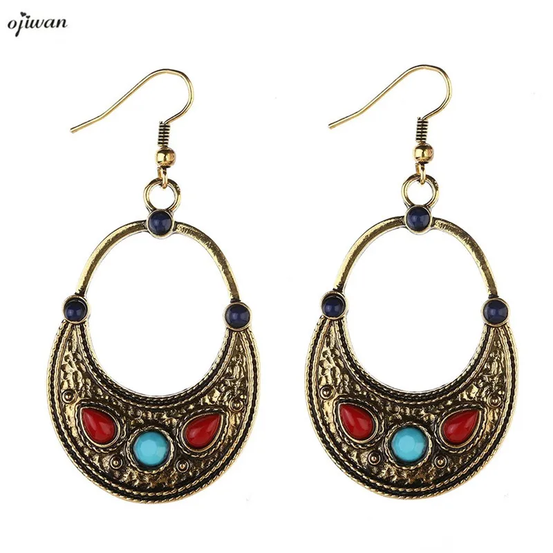 

Aretes De Media Luna aritos Gypsy Earrings For Women Boho Earrings Hippie Tribal Earrings Dangle Drop Earrings 2019