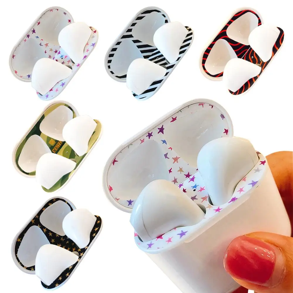 

Headphone Protective Film Sticker Headphone Sticker Film Dustproof Sticker Innovative Pattern Protective Film For AirPods