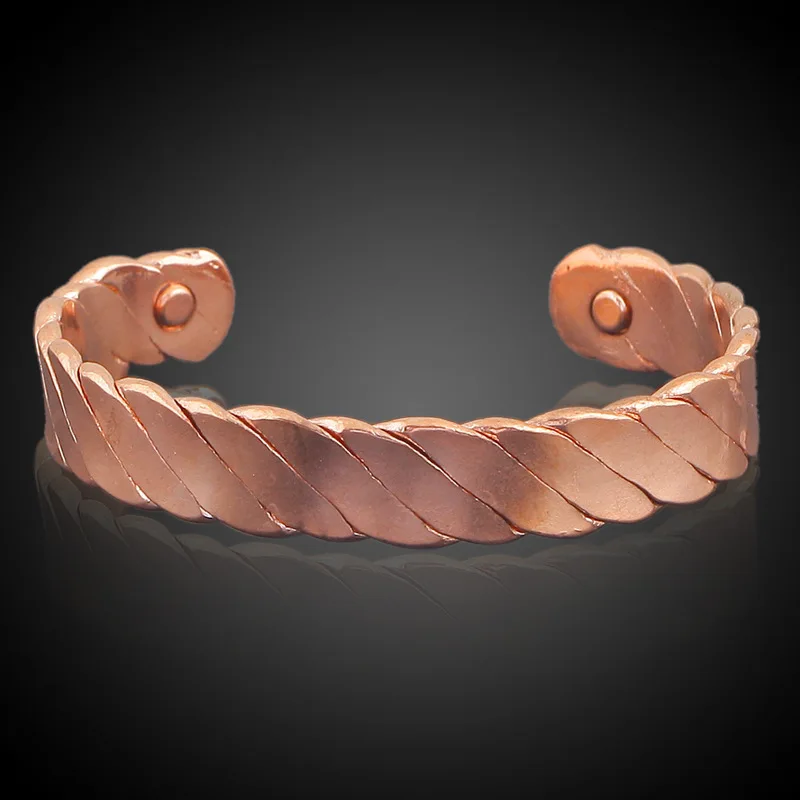

MISSITA Health Women Bracelet & Bangle Retro Hemp Lines Magnetic Copper Bracelets For Men Women Gift Jewelry