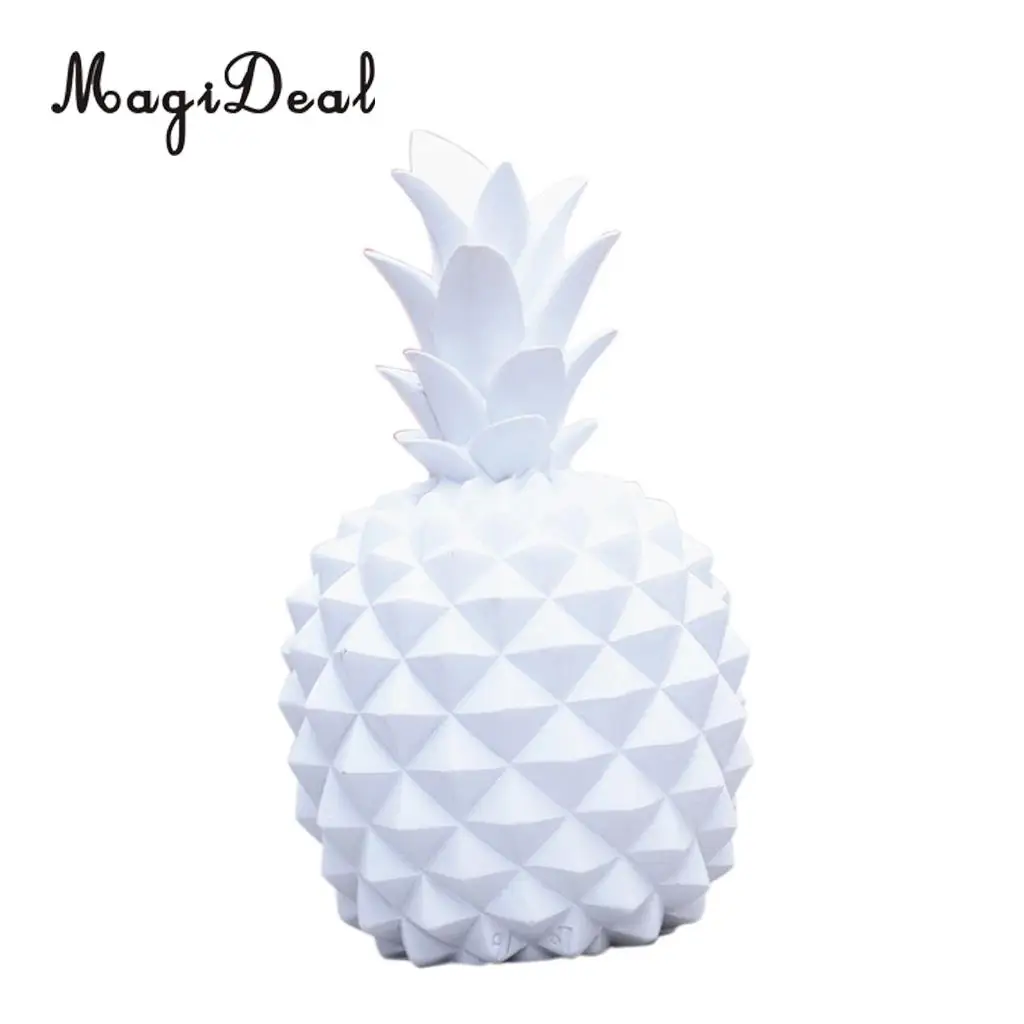 Resin Pineapple Money Boxes Piggy Box Cute Gift Home Decoration White S