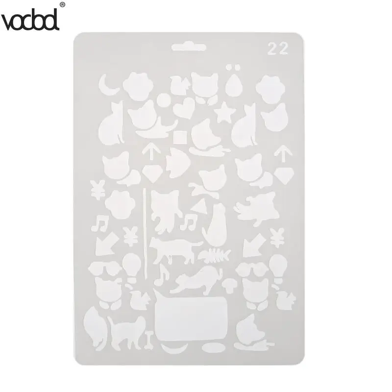 

VODOOL Cute Cat Drawing Template Layering Stencils Scrapbooking Stamp Painting Stamps Album Decorative Embossing Paper Cards