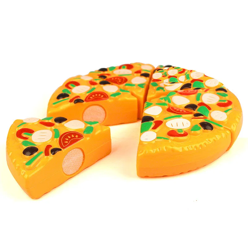 Kitchen Toy Kid's Safty Plastic Cutting Pizza Toy Kitchen Simulation