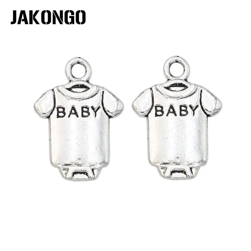 

20pcs Tibetan Silver Plated Baby Clothes Charm Pendants for Jewelry Making DIY Handmade Craft 18x12mm