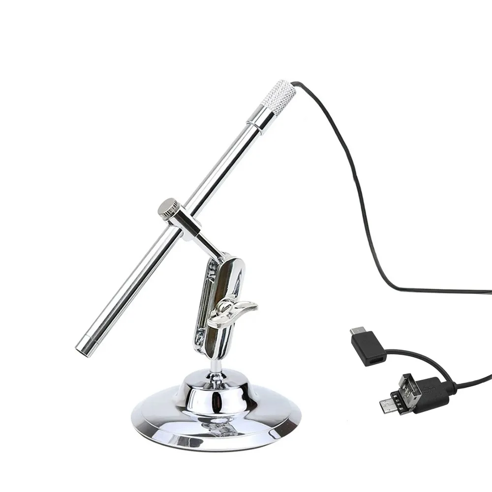 

Portable Digital USB Microscope Inspection Magnifier IP67 Waterproof Camera Built-in 8 LED Lights 10X-200X Magnification