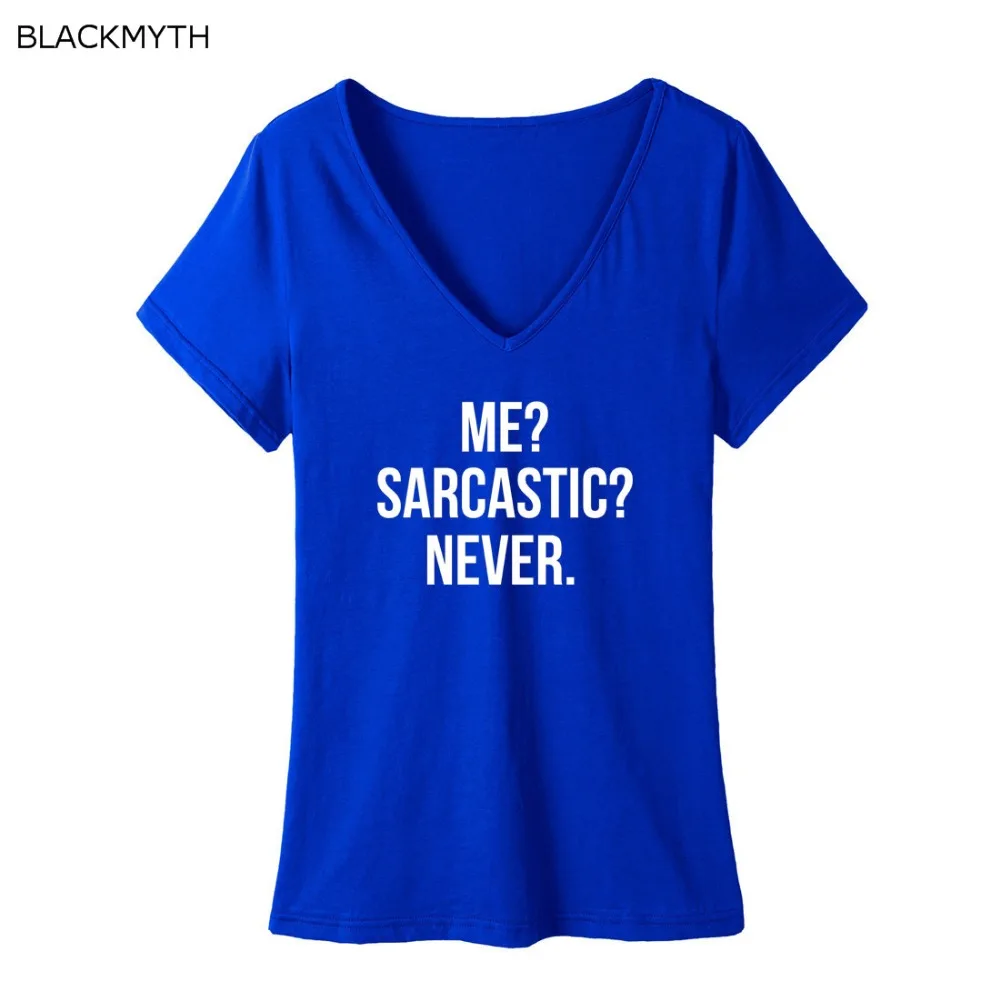 BLACKMYTH ME SARCASTIC NEVER Slim футболка Женская Harajuku повседневные Летние Топы 6 цветов