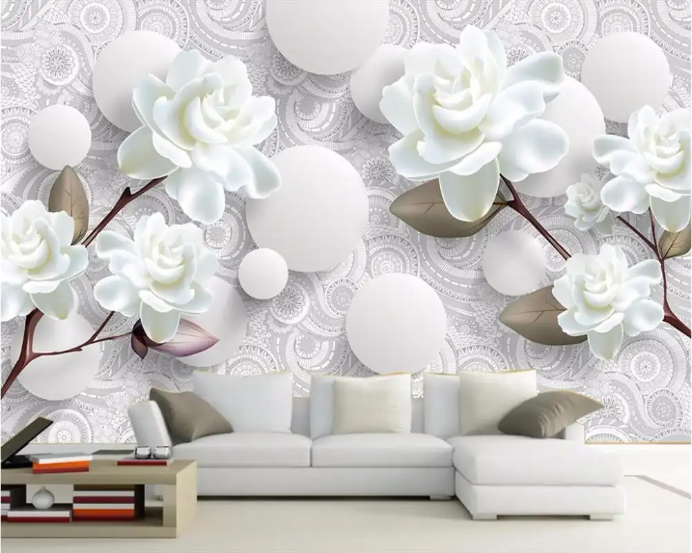 Beibehang Custom Wallpaper 3d Photo Murals Three Dimensional Minimalist Flower Background Wall Living Room Bedroom 3d Wallpaper Custom Wallpaper 3d Wallpaperwallpaper 3d Aliexpress