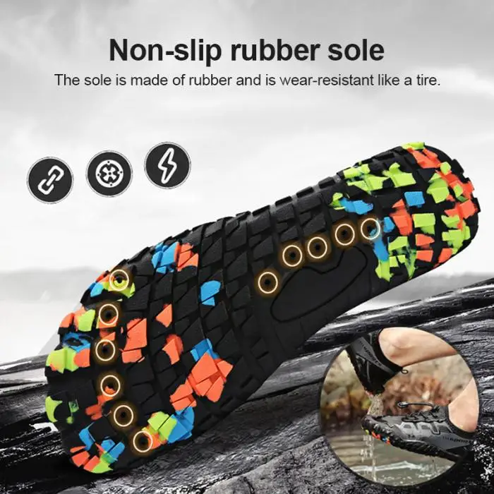 2019 Новая мужская обувь для воды спортивная Aqua Barefoot быстросохнущая дышащая Нескользящая для наружного катания на лодках пляж