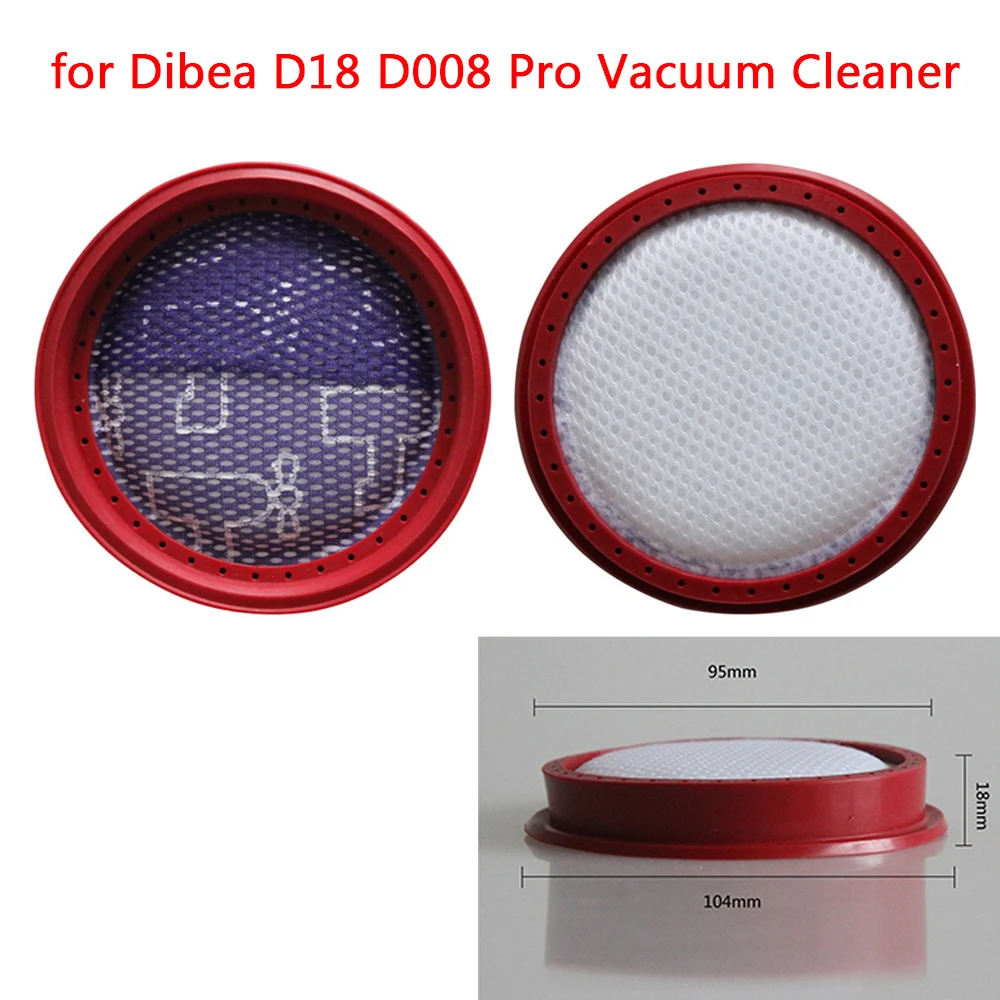 2 шт. моющийся Набор фильтров для Dibea D18 D008Pro пылесос Запасные Запчасти Фильтры