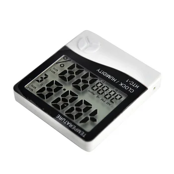 

Temperature Humidity Meter Indoor Outdoor LCD Digital Thermometer Alarm Clock