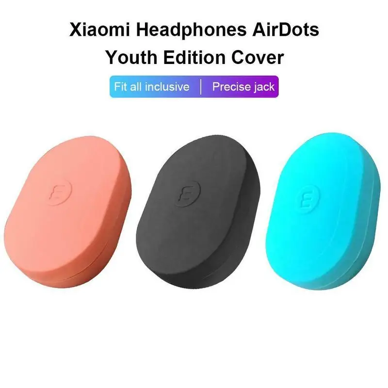 

Silicone Case Protective Cover for Xiaomi Airdots TWS Earphone Case Bluetooth Earphone Youth Version Headset Headphones Case Box