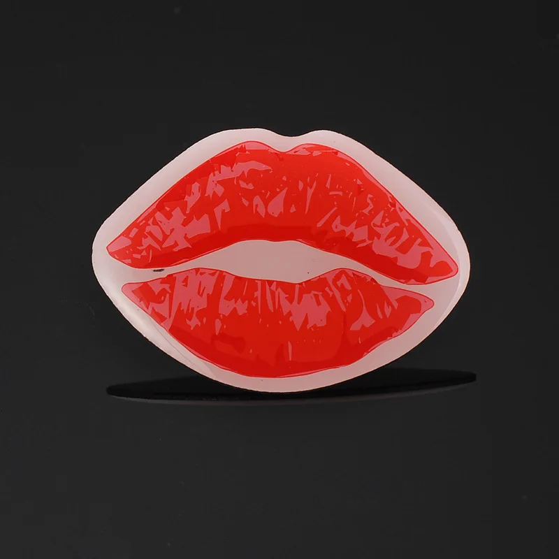 Personality trend metal printing Epoxy lip shape badge Custom enaml badges | Дом и сад