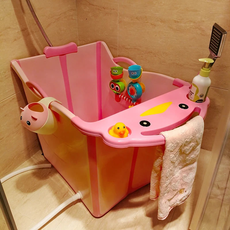 Пластиковая Мягкая Детская ванна, Детская купальная бочка, можно складывать, Детские бочки для душа, можно принимать ванну, бочки для увеличения