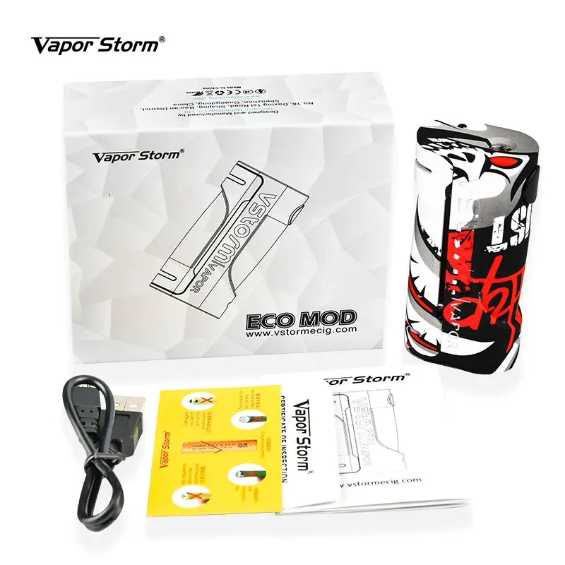 Испаритель Vapor Storm ECO Box Mod вейп Max 90 Вт электронная сигарета 510 Thread Graffiti ABS легко