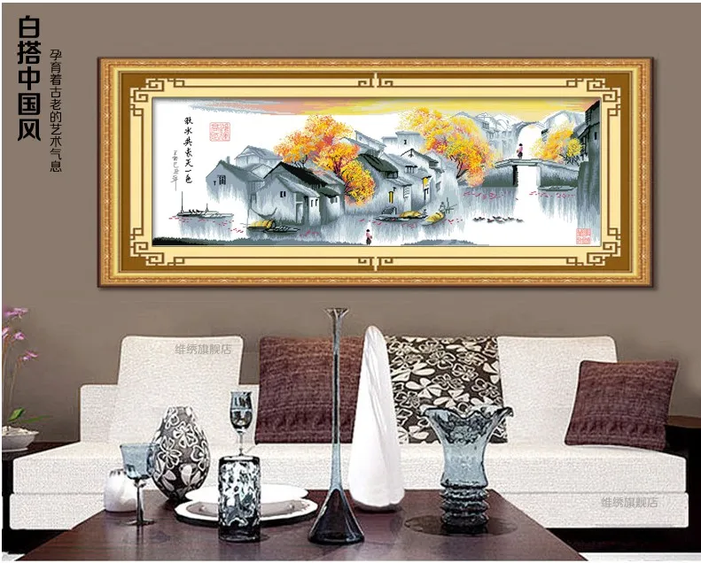

Home decor completed finished cross stitch kit embroidery no frame TC91 Christmas gift