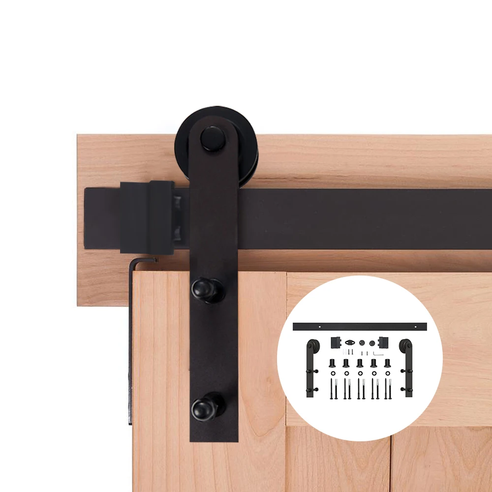 4.9 футов/6 6 футов/8 футов углеродистая сталь черный цвет|sliding barn door hardware|barn hardwaredoor
