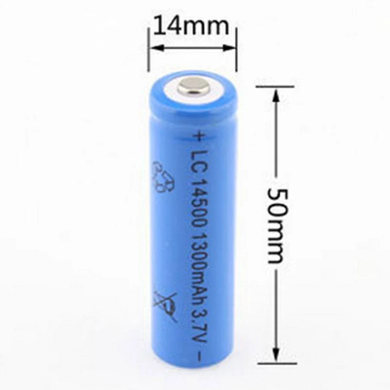 

1/2/4pcs 14500 1300mAh 3.7V Li-ion Rechargeable Batteries AA Battery Lithium Cell for Led Flashlight Headlamps Torch Mouse