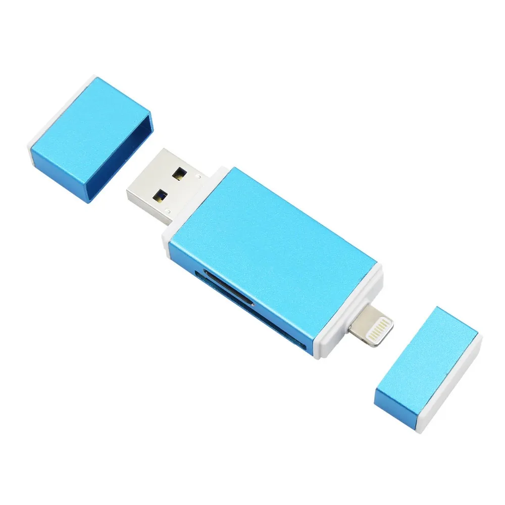 3 in 1 i Flash USB SDHC Micro SD OTG Memory Card Reader Writer for