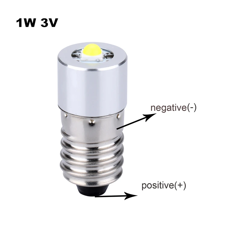 E10 0,5 Вт 1 W светодиодный для фокусировки фонарик замена лампы горелки работать свет лампы 60-100Lumen чистый белый DC3V 4,5 V 6 V