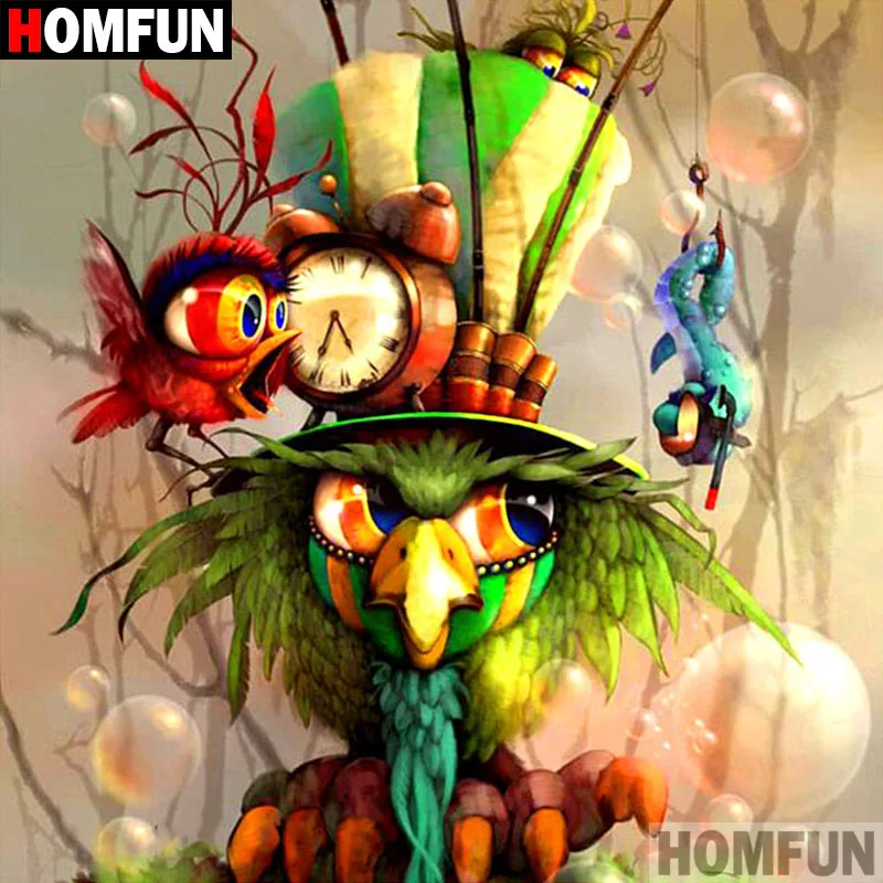 Алмазная 5D картина HOMFUN сделай сам полноразмерная/круглая вышивка мультяшный