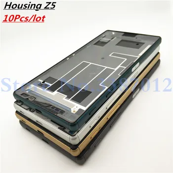 

10Pcs/lot For Sony Xperia Z5 LCD Plate Middle Frame Bezel Housing Cover + Plug Cover For Xperia Z5 Dual E6653 E6603 E6633 E6683