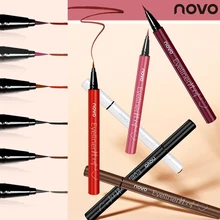 NOVO брендовая жидкая подводка в ручке макияж для глаз стойкий водонепроницаемый подводка для глаз для женщин макияж 6 цветная Косметика быстрая сушка