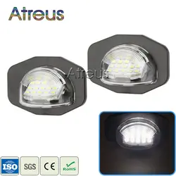 2X Автомобильный светодиодный Подсветка регистрационного номера 12 V SMD3528 Светодиодный лампа для освещения номерного знака для Тойота