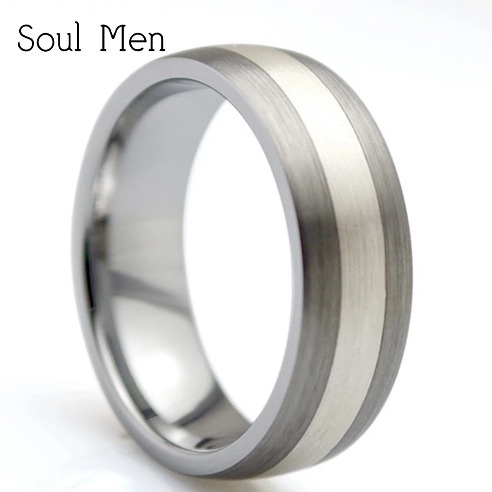 

Hot Sale in US CA Unique 8MM Men's Silver Tungsten Wedding Engagement Band Ring Comfort Fit Brushed Finish Size 7-10 TU110R