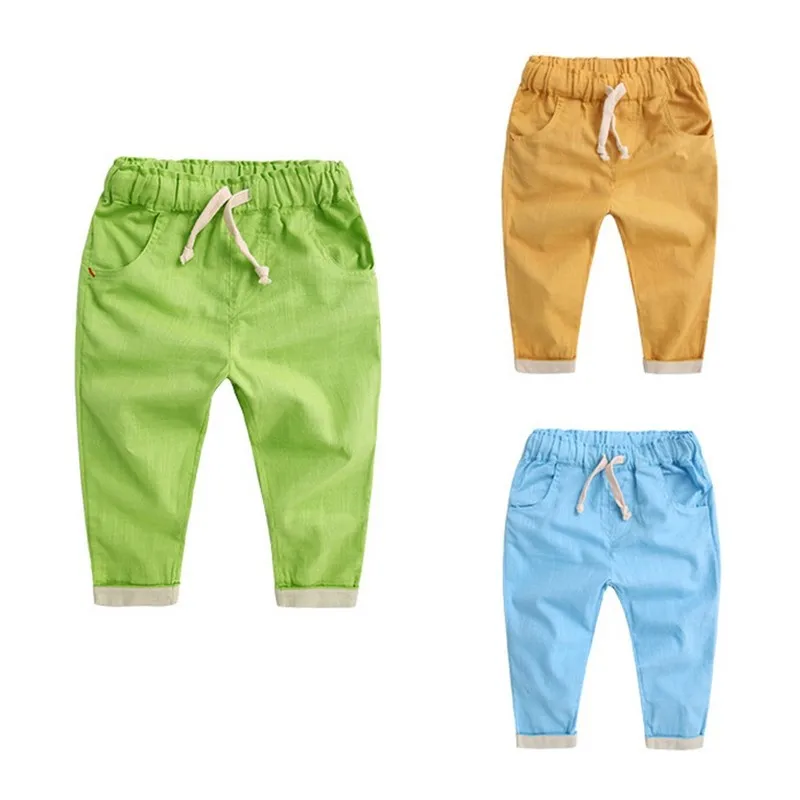 Штаны для маленьких мальчиков и девочек, новая весенне-Осенняя детская одежда, хлопковые длинные брюки, узкие брюки для маленьких девочек