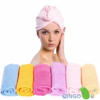 

400pcs Microfiber Magic Hair Drying Turban Wrap Towel/Hat/Cap Quick Dry Dryer Bath Towel 60 x 21cm Shower Hair Drying Wrap