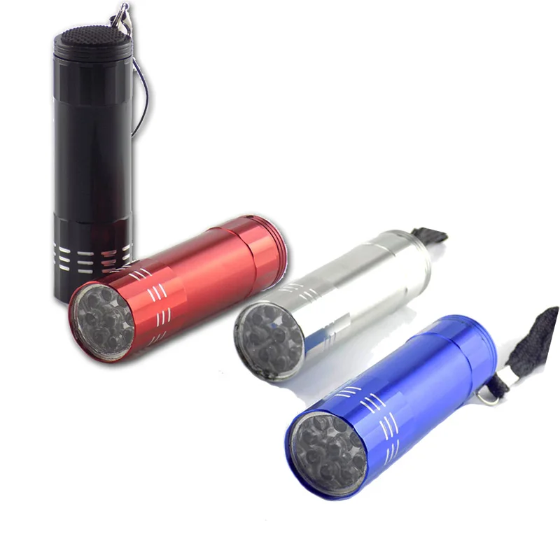 

Keychain Mini Flashlight LED Lamp Portable Flash Light Torch High Powerful Small Pocket Penlight 9 LED For Hiking Camping