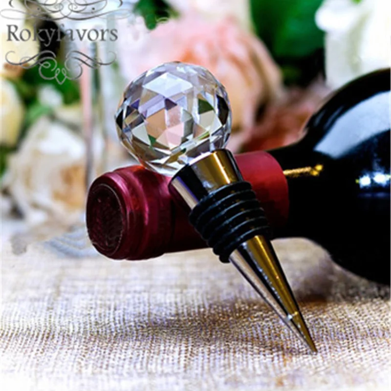 FREE SHIPPING 50PCS/Lot! Vineyard Crystal Ball Wine Stopper Barware