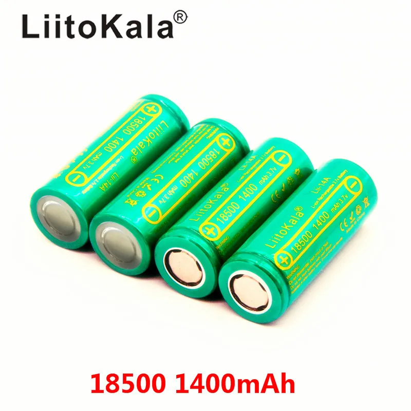 LiitoKala Lii-14A 18500 1400mah аккумуляторная батарея 18500 батарея 3,7 V для lashlight безопасный li-ion