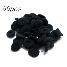 New Black 50pcs Soft 18mm Replacement Ear Pad Bud Foam Earbud Cover For Earphones