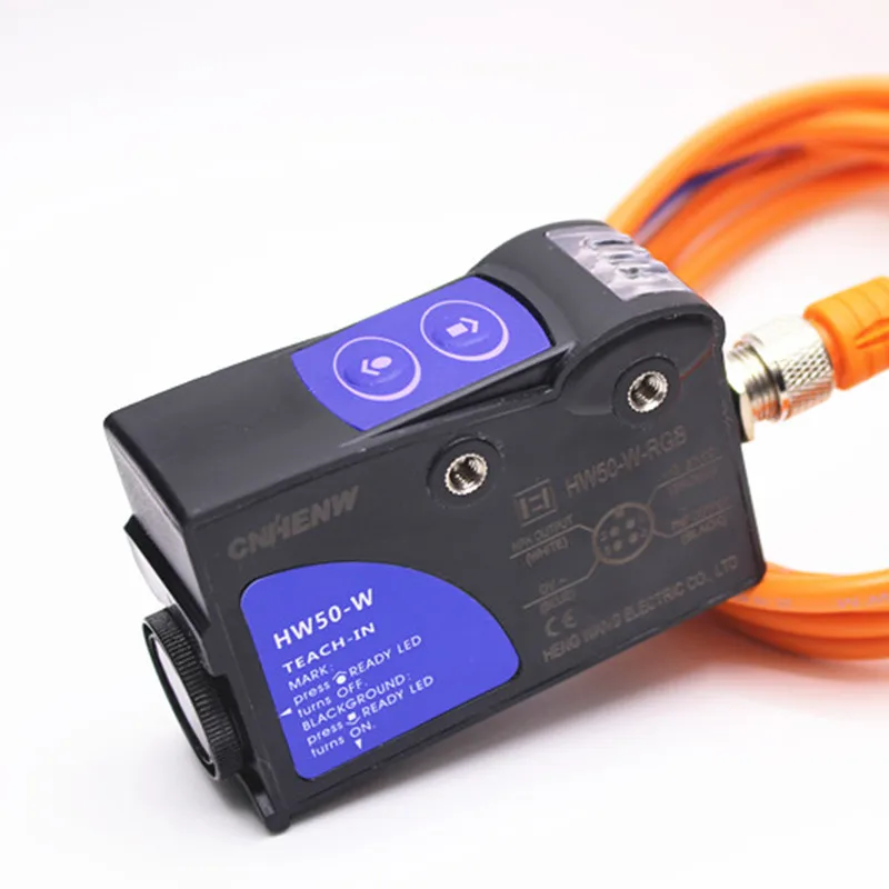 Sensor de Cor Olho Fotoelétrico Três-cor Inteligente Bolsa Tl50-w Substitui Eletromecânica Hw50-w