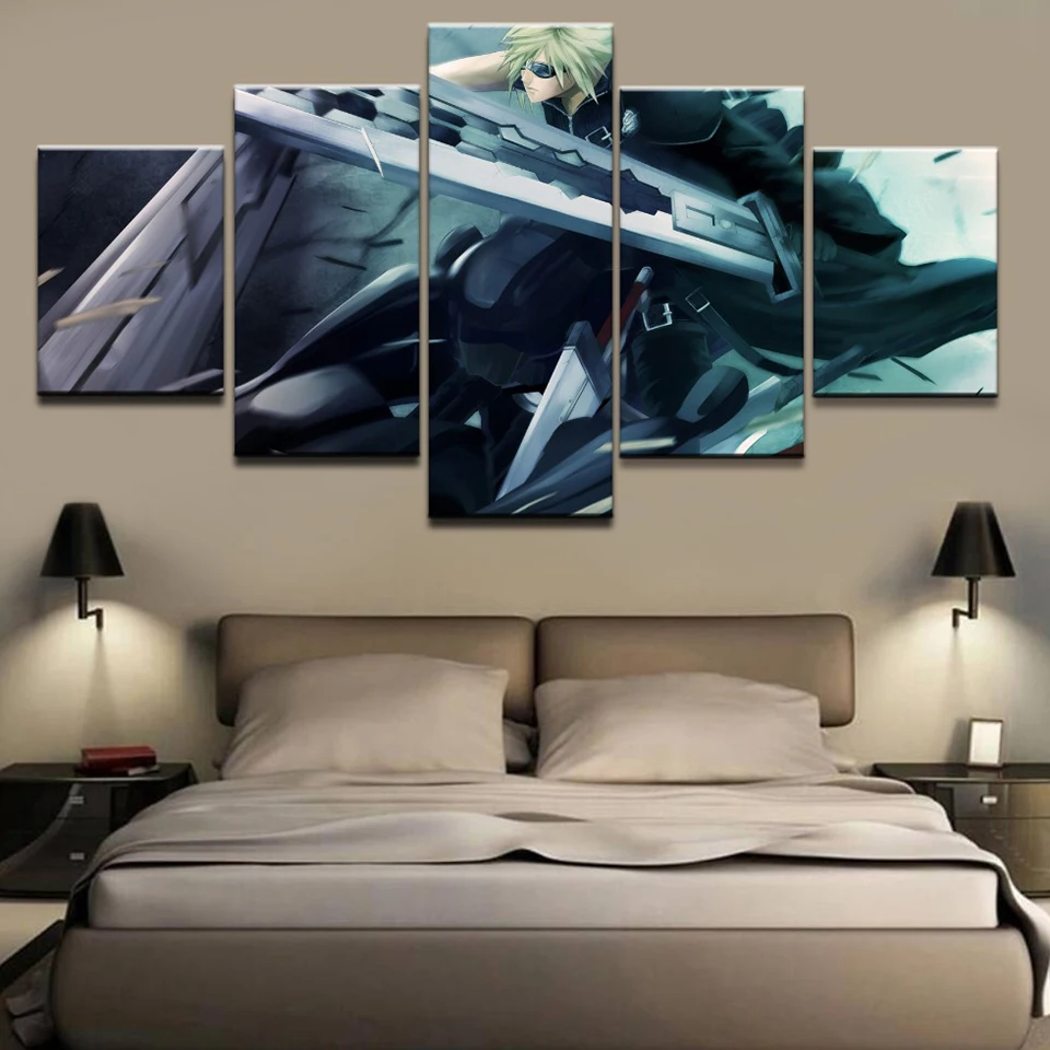 

Modular Canvas Painting Home Decor Frame 5 Piece Final Fantasy Game Pictures Modern Printed Poster For Living Room Wall Artwork