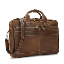 Nesitu Винтаж коричневый натуральная Crazy Horse кожа A4 офис 14 ''ноутбук мужской портфель бизнес сумки портфель M8903