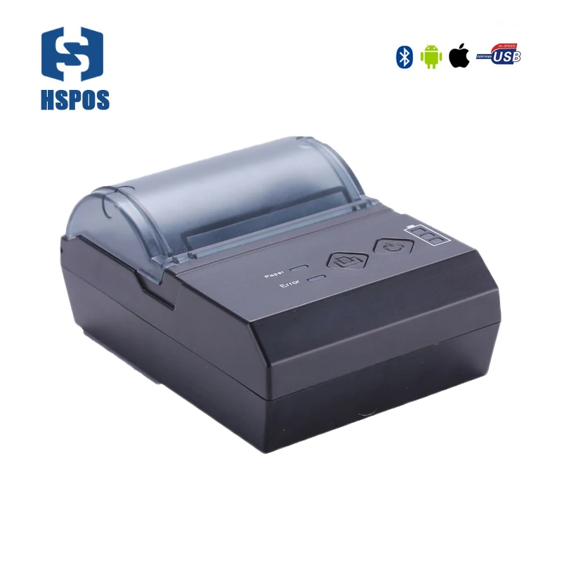 58mm portable bluetooth thermal printer IOS mobile language pos with special power remaining indicator light impressora|printer status|printer